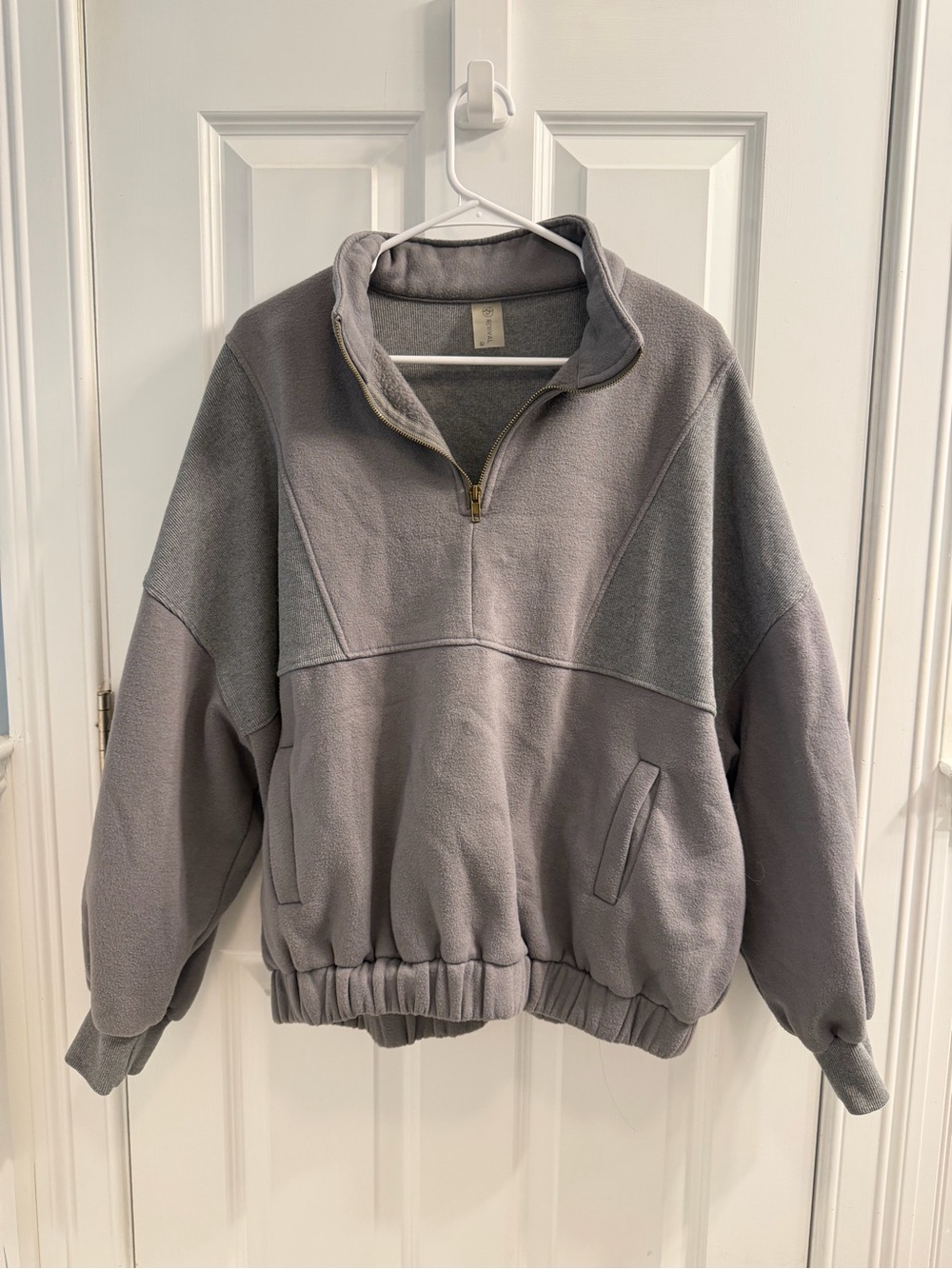Altar’d State Revivial Gray Quarter-Zip Fleece Pullover